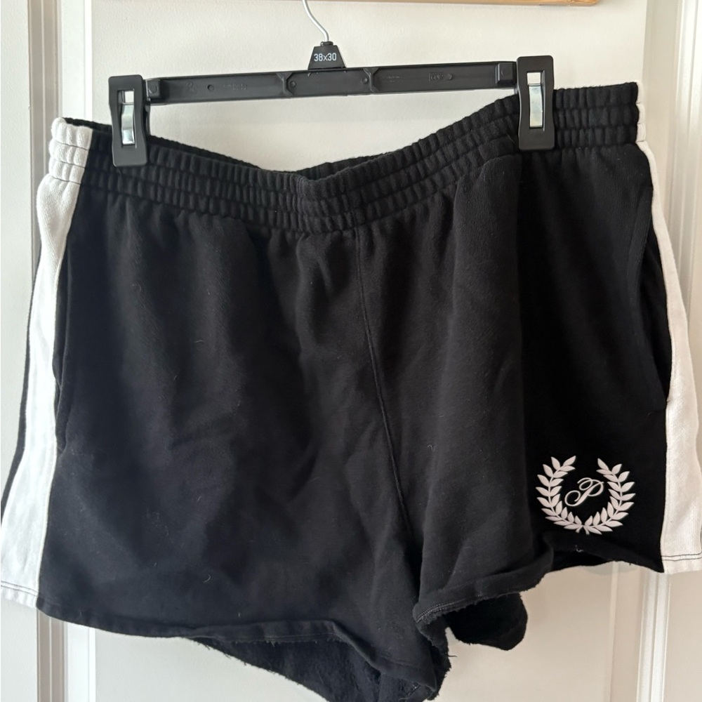 PINK Victoria's Secret Black and White Sweatshorts